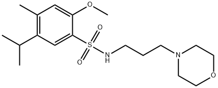 5-isopropyl-2-methoxy-4-methyl-N-(3-morpholinopropyl)benzenesulfonamide Structure