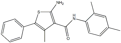 2-amino-N-(2,4-dimethylphenyl)-4-methyl-5-phenylthiophene-3-carboxamide Structure