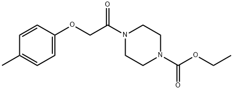 ethyl 4-[(4-methylphenoxy)acetyl]-1-piperazinecarboxylate 구조식 이미지