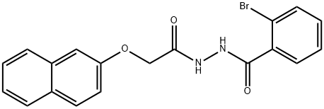 2-bromo-N'-[(2-naphthyloxy)acetyl]benzohydrazide 구조식 이미지