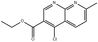 4-Chloro-7-methyl-[1,8]naphthyridine-3-carboxylic acid ethyl ester Structure