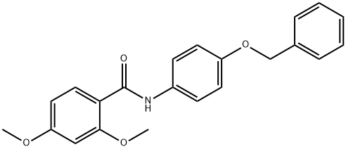 2,4-dimethoxy-N-(4-phenylmethoxyphenyl)benzamide Structure