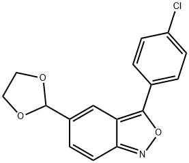 3-(4-chlorophenyl)-5-(1,3-dioxolan-2-yl)-2,1-benzoxazole 구조식 이미지