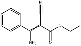 2-Propenoic acid, 3-amino-2-cyano-3-phenyl-, ethyl ester Structure