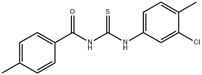 N-{[(3-chloro-4-methylphenyl)amino]carbonothioyl}-4-methylbenzamide 구조식 이미지