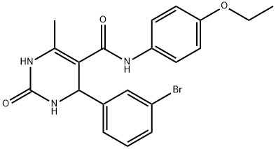 4-(3-bromophenyl)-N-(4-ethoxyphenyl)-6-methyl-2-oxo-1,2,3,4-tetrahydropyrimidine-5-carboxamide 구조식 이미지