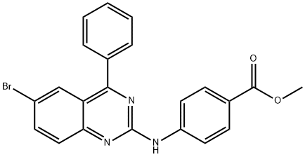 methyl 4-(6-bromo-4-phenylquinazolin-2-ylamino)benzoate Structure