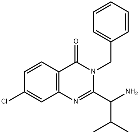 2-(1-Amino-2-methylpropyl)-3-benzyl-7-chloroquinazolin-4(3H)-one Structure