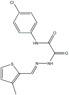 N-(4-chlorophenyl)-N'-[(E)-(3-methylthiophen-2-yl)methylideneamino]oxamide Structure