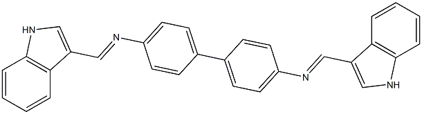 N,N'-bis(1H-indol-3-ylmethylene)-4,4'-biphenyldiamine 구조식 이미지