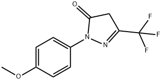 1-(4-methoxyphenyl)-3-(trifluoromethyl)-1H-pyrazol-5(4H)-one 구조식 이미지