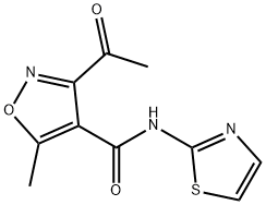 3-acetyl-5-methyl-N-(thiazol-2-yl)isoxazole-4-carboxamide 구조식 이미지