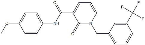 N-(4-methoxyphenyl)-2-oxo-1-[[3-(trifluoromethyl)phenyl]methyl]pyridine-3-carboxamide Structure