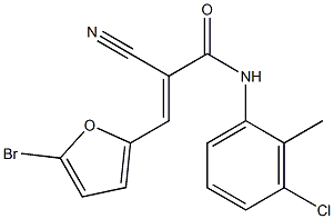 (E)-3-(5-bromofuran-2-yl)-N-(3-chloro-2-methylphenyl)-2-cyanoprop-2-enamide Structure