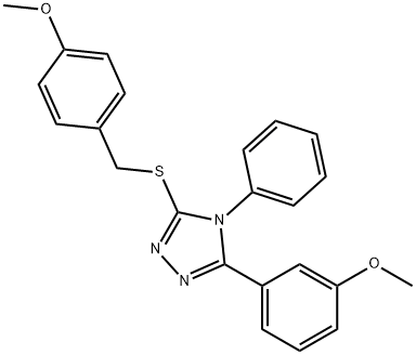 3-[(4-methoxybenzyl)sulfanyl]-5-(3-methoxyphenyl)-4-phenyl-4H-1,2,4-triazole Structure