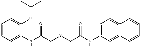 2-{[2-(naphthalen-2-ylamino)-2-oxoethyl]sulfanyl}-N-[2-(propan-2-yloxy)phenyl]acetamide Structure