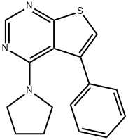 5-phenyl-4-(pyrrolidin-1-yl)thieno[2,3-d]pyrimidine Structure