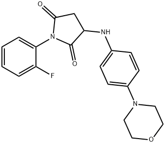 1-(2-fluorophenyl)-3-((4-morpholinophenyl)amino)pyrrolidine-2,5-dione Structure