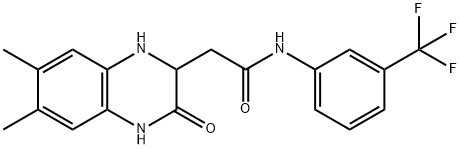 2-(6,7-dimethyl-3-oxo-1,2,3,4-tetrahydroquinoxalin-2-yl)-N-(3-(trifluoromethyl)phenyl)acetamide Structure