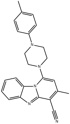 3-methyl-1-(4-(p-tolyl)piperazin-1-yl)benzo[4,5]imidazo[1,2-a]pyridine-4-carbonitrile Structure