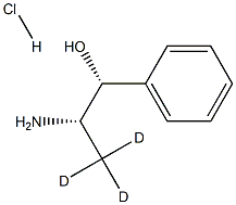 (1R,2S)-2-amino-3,3,3-trideuterio-1-phenylpropan-1-ol:hydrochloride Structure