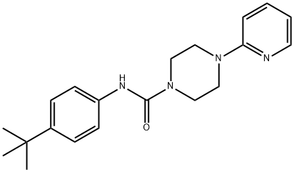 N-(4-tert-butylphenyl)-4-pyridin-2-ylpiperazine-1-carboxamide 구조식 이미지