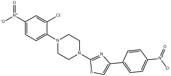 1-(2-chloro-4-nitrophenyl)-4-[4-(4-nitrophenyl)-1,3-thiazol-2-yl]piperazine 구조식 이미지