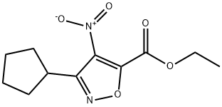 ethyl 3-cyclopentyl-4-nitroisoxazole-5-carboxylate Structure