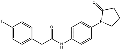 2-(4-fluorophenyl)-N-[4-(2-oxopyrrolidin-1-yl)phenyl]acetamide 구조식 이미지