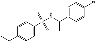 N-[1-(4-bromophenyl)ethyl]-4-ethylbenzenesulfonamide 구조식 이미지