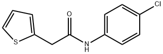 N-(4-chlorophenyl)-2-(thiophen-2-yl)acetamide 구조식 이미지