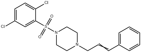 1-(2,5-dichlorophenyl)sulfonyl-4-[(E)-3-phenylprop-2-enyl]piperazine Structure