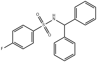 N-(diphenylmethyl)-4-fluorobenzenesulfonamide 구조식 이미지