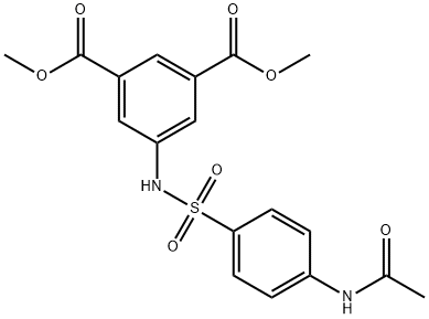 dimethyl 5-[(4-acetamidophenyl)sulfonylamino]benzene-1,3-dicarboxylate 구조식 이미지