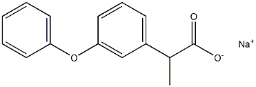 sodium:2-(3-phenoxyphenyl)propanoate Structure