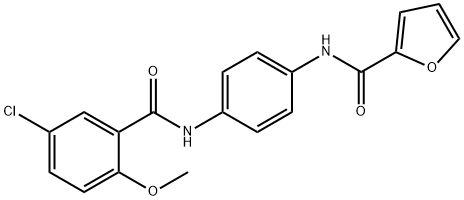 N-{4-[(5-chloro-2-methoxybenzoyl)amino]phenyl}-2-furamide Structure