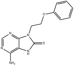 6-amino-9-(2-phenoxyethyl)-7H-purine-8-thione Structure