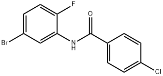 Benzamide, N-(5-bromo-2-fluorophenyl)-4-chloro- Structure