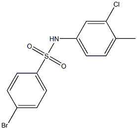 4-Bromo-N-(3-chloro-4-methylphenyl)benzenesulfonamide, 97% Structure