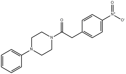 Ethanone, 2-(4-nitrophenyl)-1-(4-phenyl-1-piperazinyl)- Structure