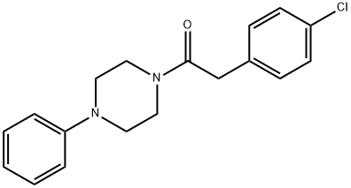 2-(4-chlorophenyl)-1-(4-phenylpiperazin-1-yl)ethanone Structure