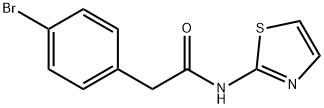 2-(4-bromophenyl)-N-(1,3-thiazol-2-yl)acetamide 구조식 이미지