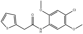 N-(4-chloro-2,5-dimethoxyphenyl)-2-(thiophen-2-yl)acetamide Structure