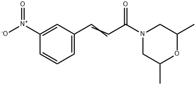 (E)-1-(2,6-dimethylmorpholin-4-yl)-3-(3-nitrophenyl)prop-2-en-1-one Structure