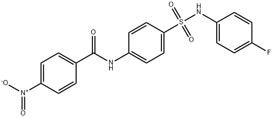 N-(4-{[(4-fluorophenyl)amino]sulfonyl}phenyl)-4-nitrobenzamide 구조식 이미지