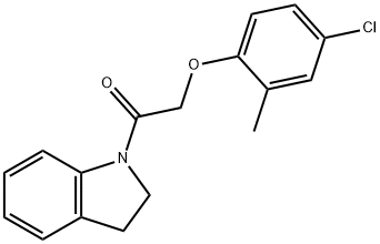 2-(4-chloro-2-methylphenoxy)-1-(2,3-dihydroindol-1-yl)ethanone Structure