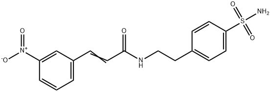 (E)-3-(3-nitrophenyl)-N-[2-(4-sulfamoylphenyl)ethyl]prop-2-enamide Structure