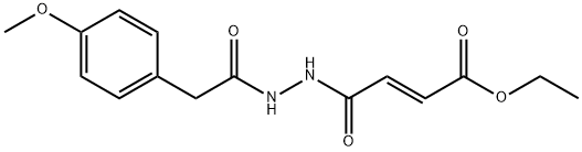 ethyl 4-{2-[(4-methoxyphenyl)acetyl]hydrazino}-4-oxo-2-butenoate Structure