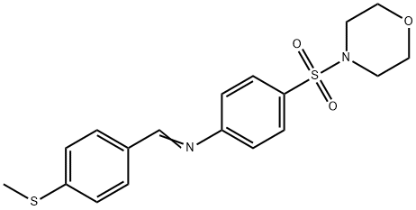 N-[4-(methylsulfanyl)benzylidene]-4-(4-morpholinylsulfonyl)aniline Structure