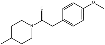 methyl 4-[2-(4-methyl-1-piperidinyl)-2-oxoethyl]phenyl ether 구조식 이미지